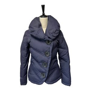 Soia & Kyo Puffer Jacket Navy Blue Medium M